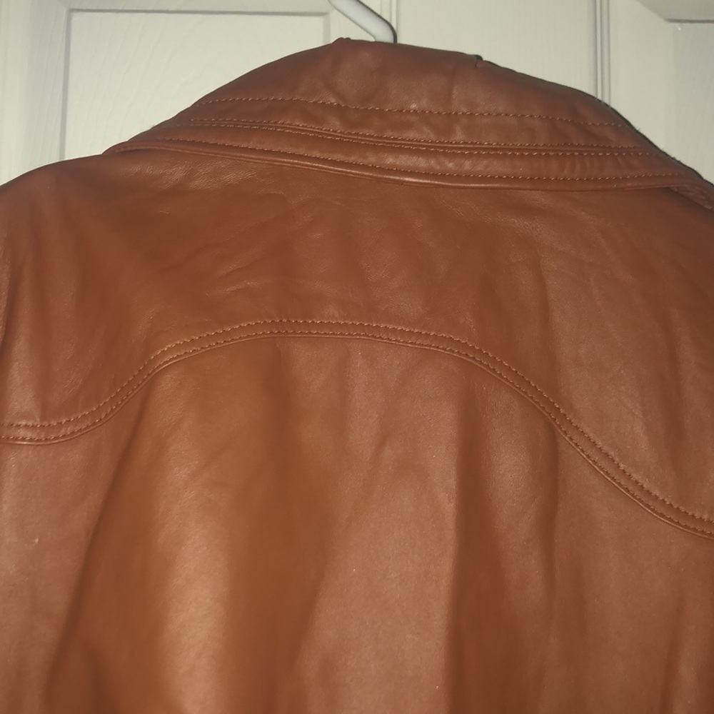 Cache Women's Tan Leather Jacket - Picture 10 of 12
